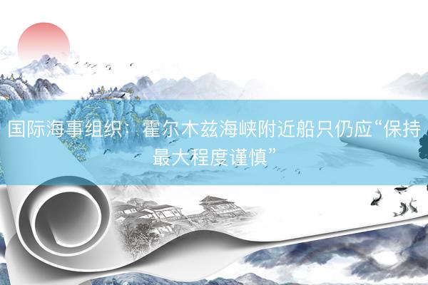 国际海事组织：霍尔木兹海峡附近船只仍应“保持最大程度谨慎”