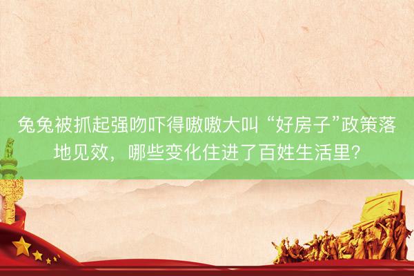 兔兔被抓起强吻吓得嗷嗷大叫 “好房子”政策落地见效，哪些变化住进了百姓生活里？