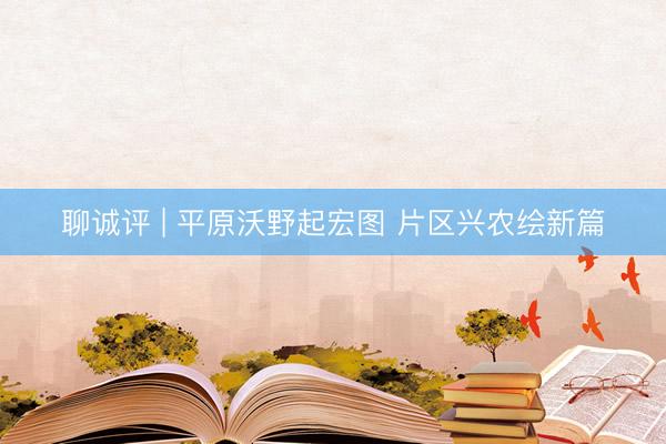 聊诚评 | 平原沃野起宏图 片区兴农绘新篇