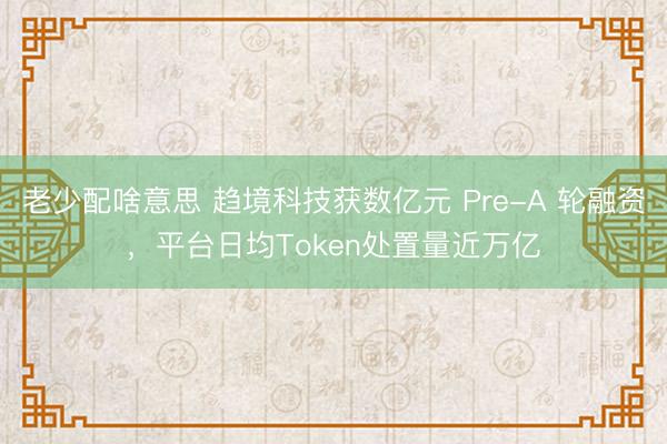 老少配啥意思 趋境科技获数亿元 Pre-A 轮融资，平台日均Token处置量近万亿