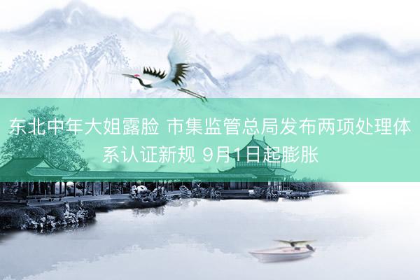东北中年大姐露脸 市集监管总局发布两项处理体系认证新规 9月1日起膨胀